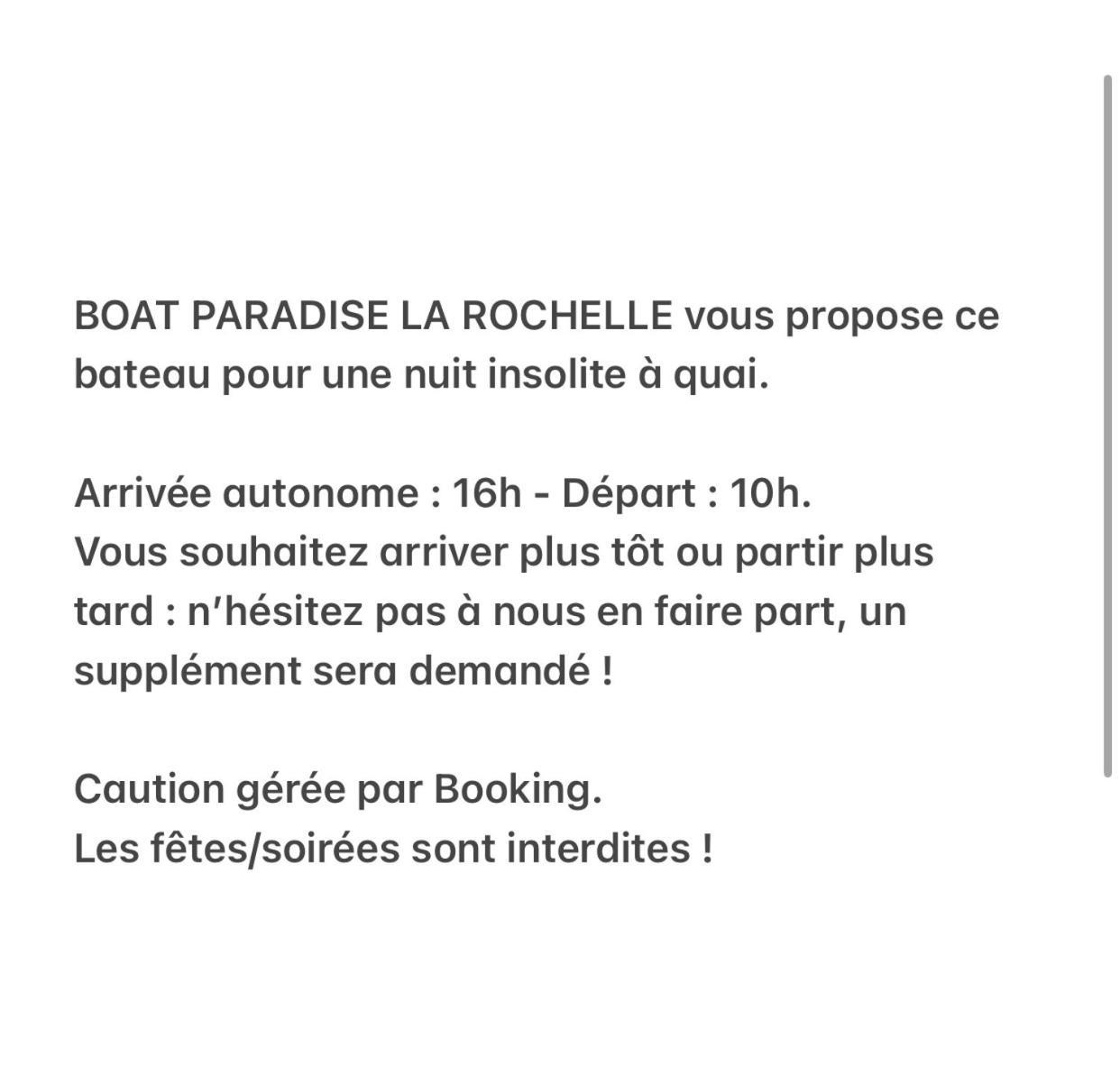 Nuit Insolite Sur Un Bateau Linge Et Menage Inclus - Boat Paradise La Rochelle La Rochelle  Exteriör bild